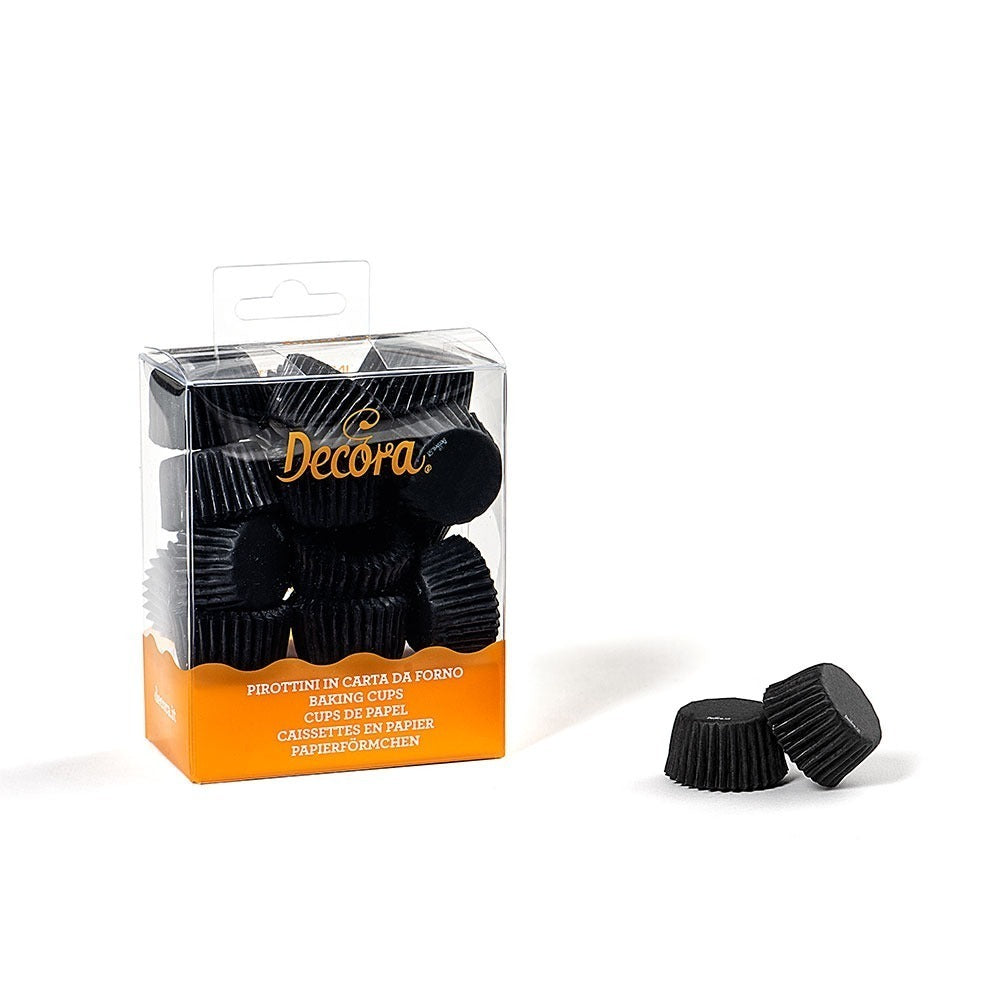 Chese de hârtie pentru copt, negre,⌀4 cm, (75 buc/set)
