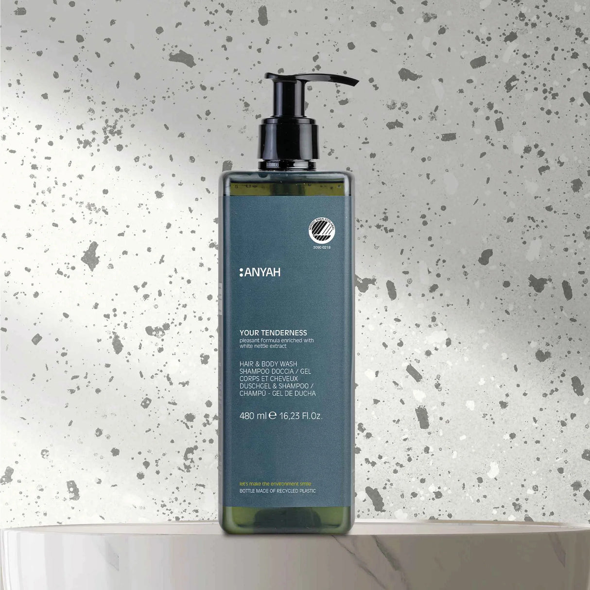 Șampon și gel de duș 2în1, cu urzică, Anyah, 480ml