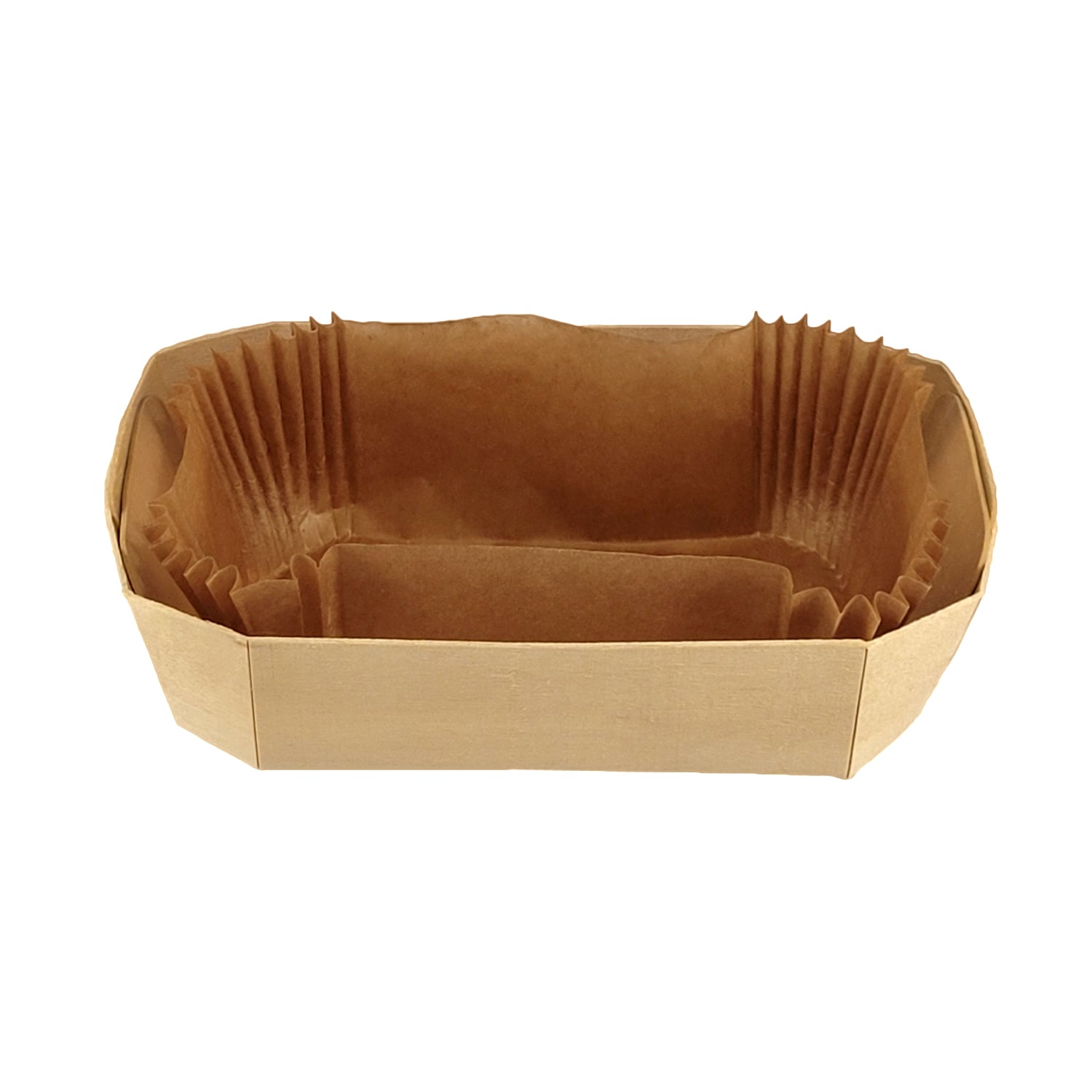 Forma pentru copt cozonac, din lemn cu foita, 18,5x11,5x6 cm, 350g