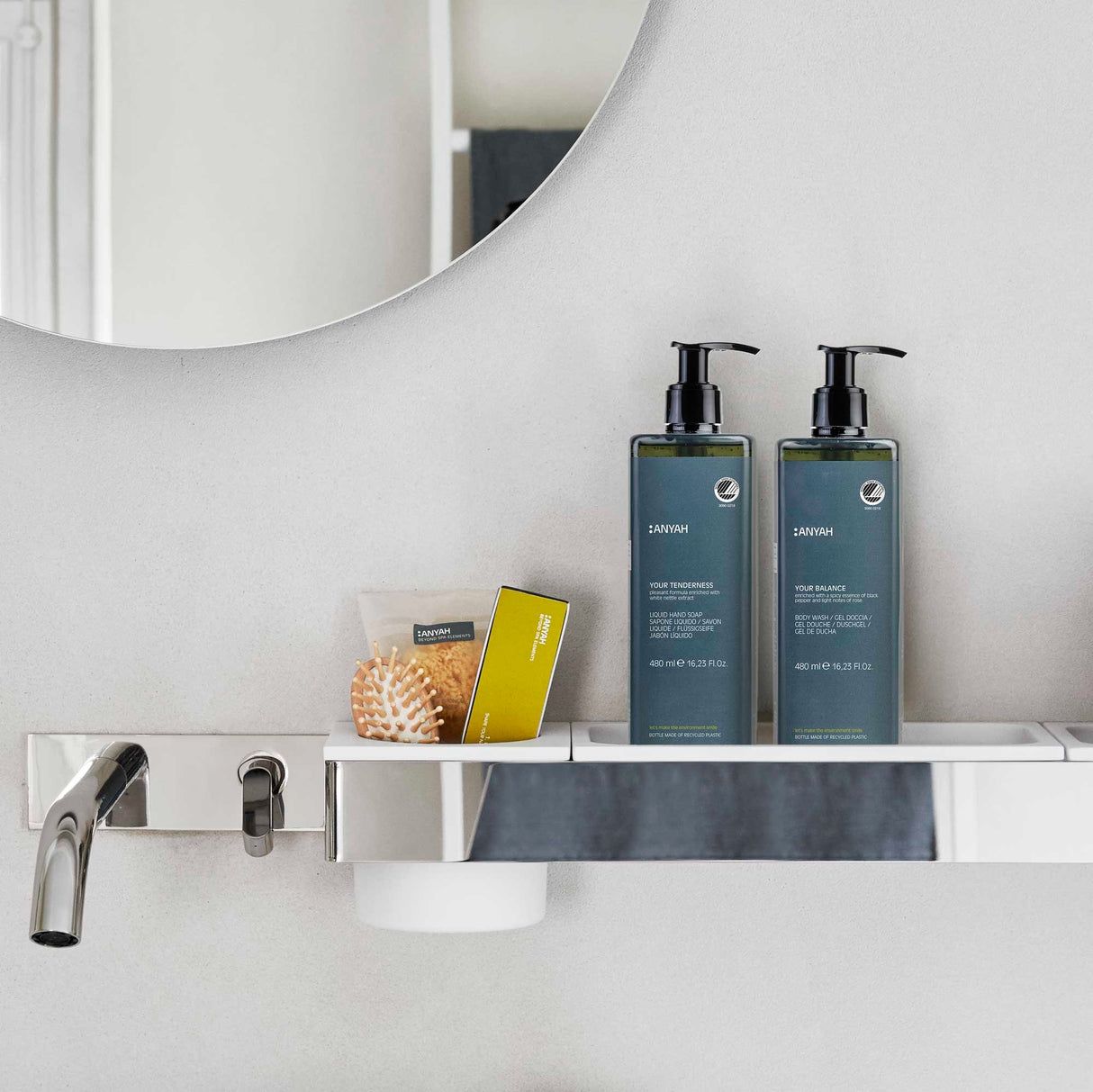 Șampon și gel de duș 2în1, cu urzică, Anyah, 480ml