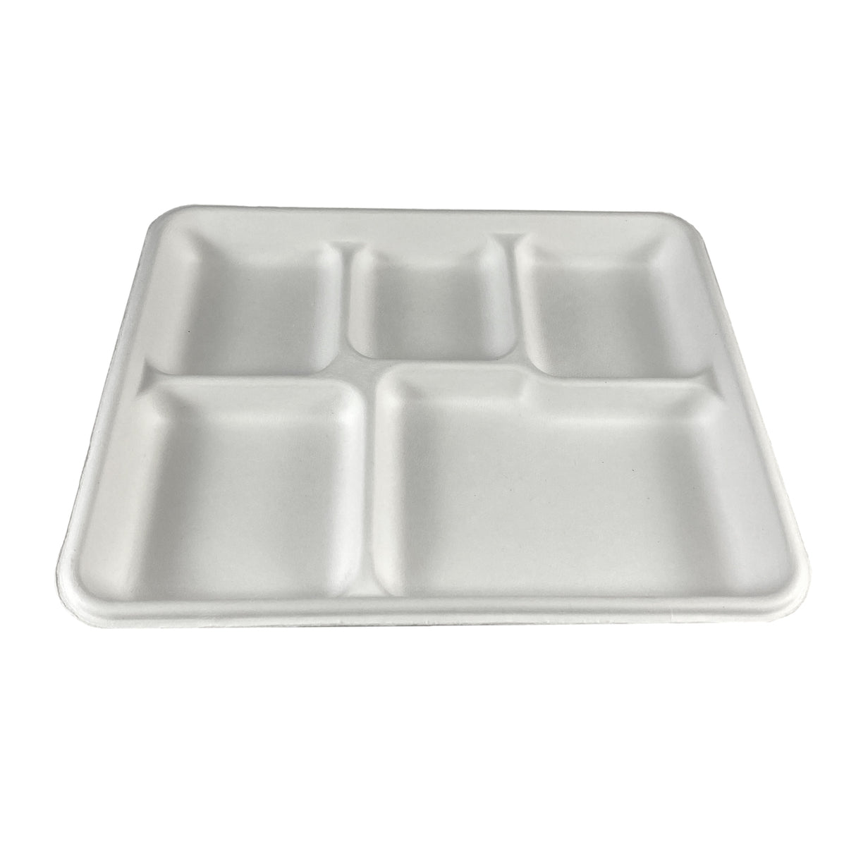 Tăviță bio, cu 5 compartimente, 24x19 cm, (50buc/set)