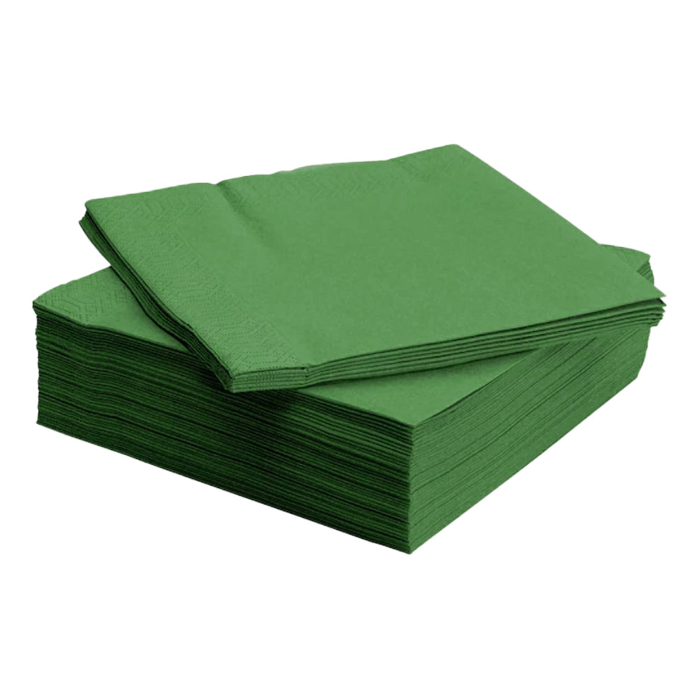 Servetele Mank Tissue, culoarea verde inchis, 33x33 cm, pliat in 8, ecologice, biodegradabile, (100buc/set)