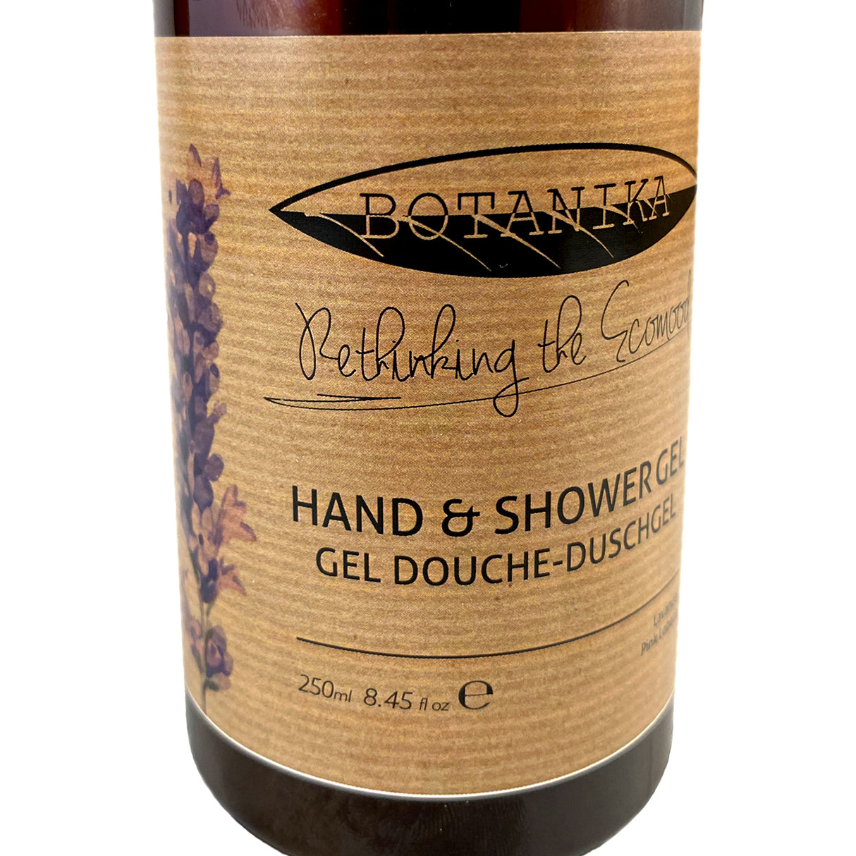 Gel de dus si maini ecologic cu miros de lavanda cu pompita, BOTANIKA, 250 ml