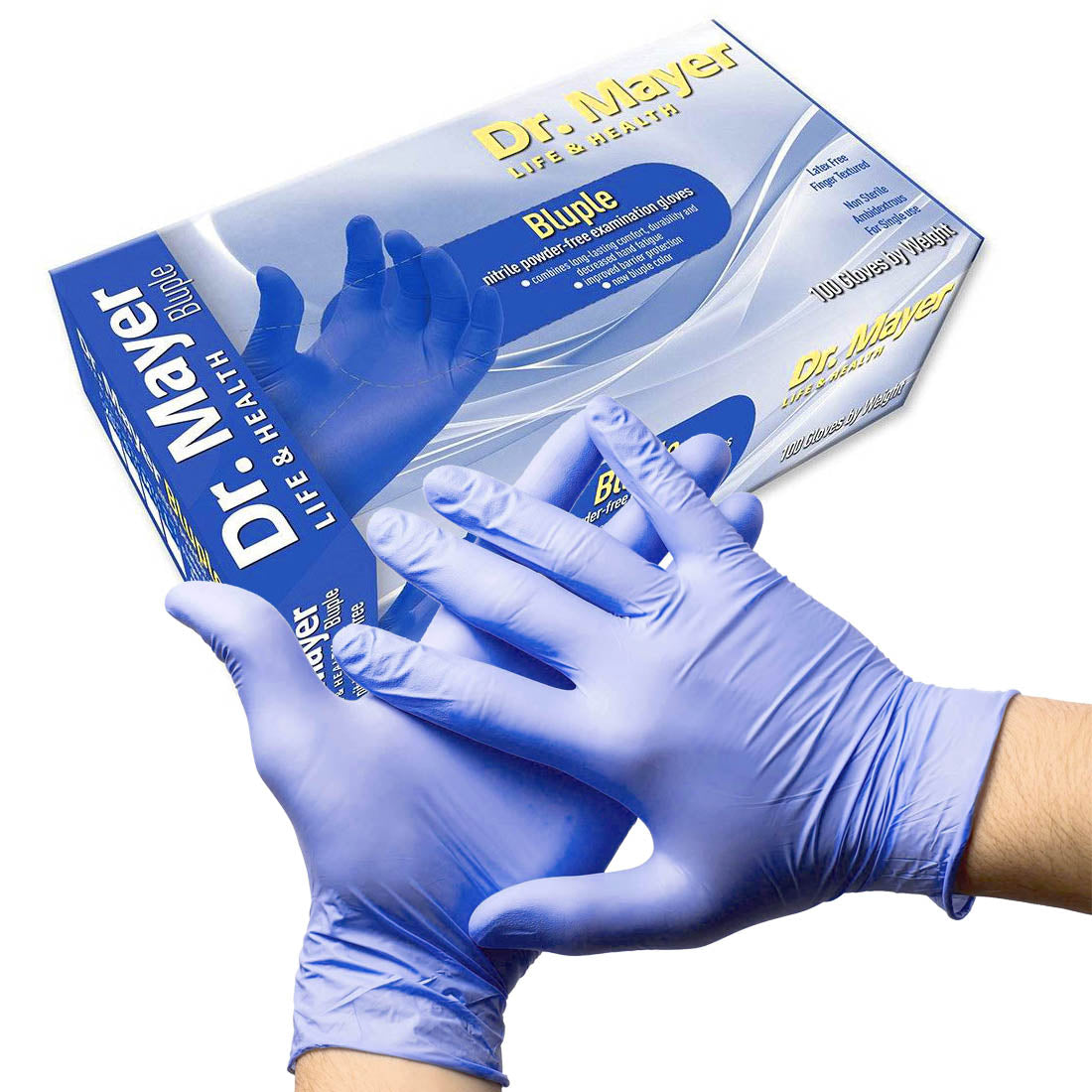 Manusi nitril medicale, nepudrate, marimea S - BLUPLE DR MAYER de unica folosinta, (100buc/set)