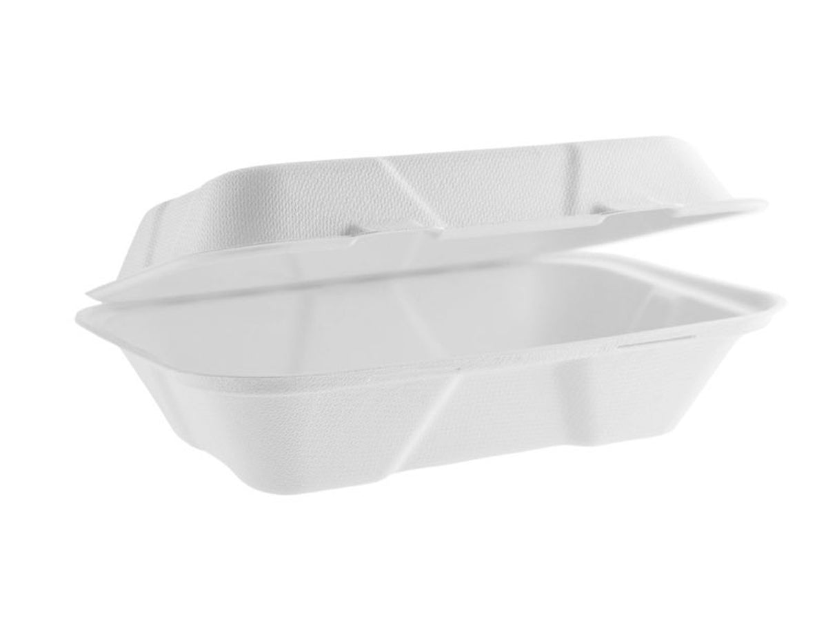 Caserolă pentru catering, capac atașat, biodegradabilă, 23x15x9 cm, (50buc/set)