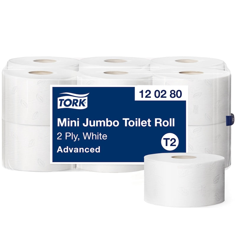 Tork Role de Hârtie Igienică Mini Jumbo Alb T2