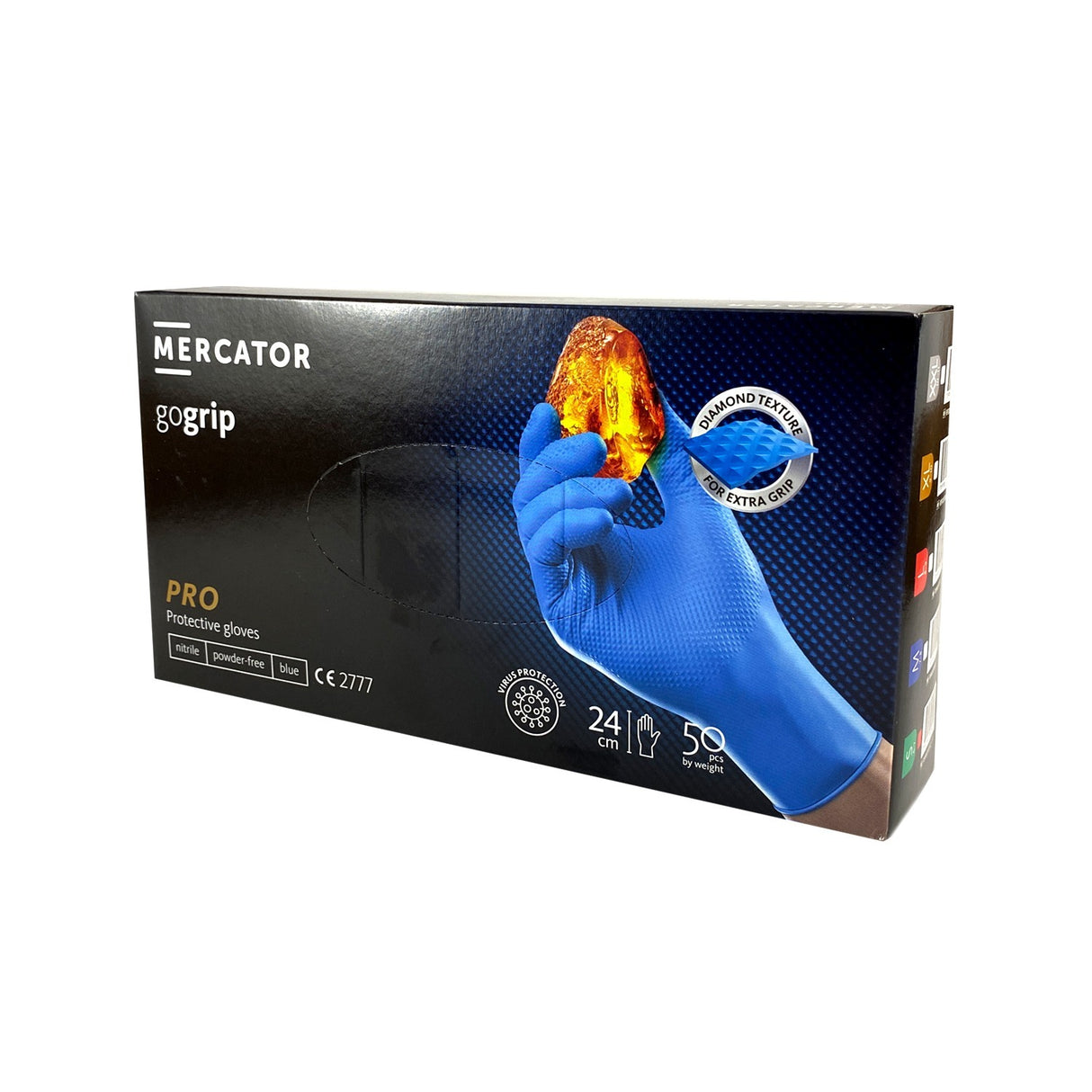 Manusi nitril GoGrip albastre masura S, (50buc/set)