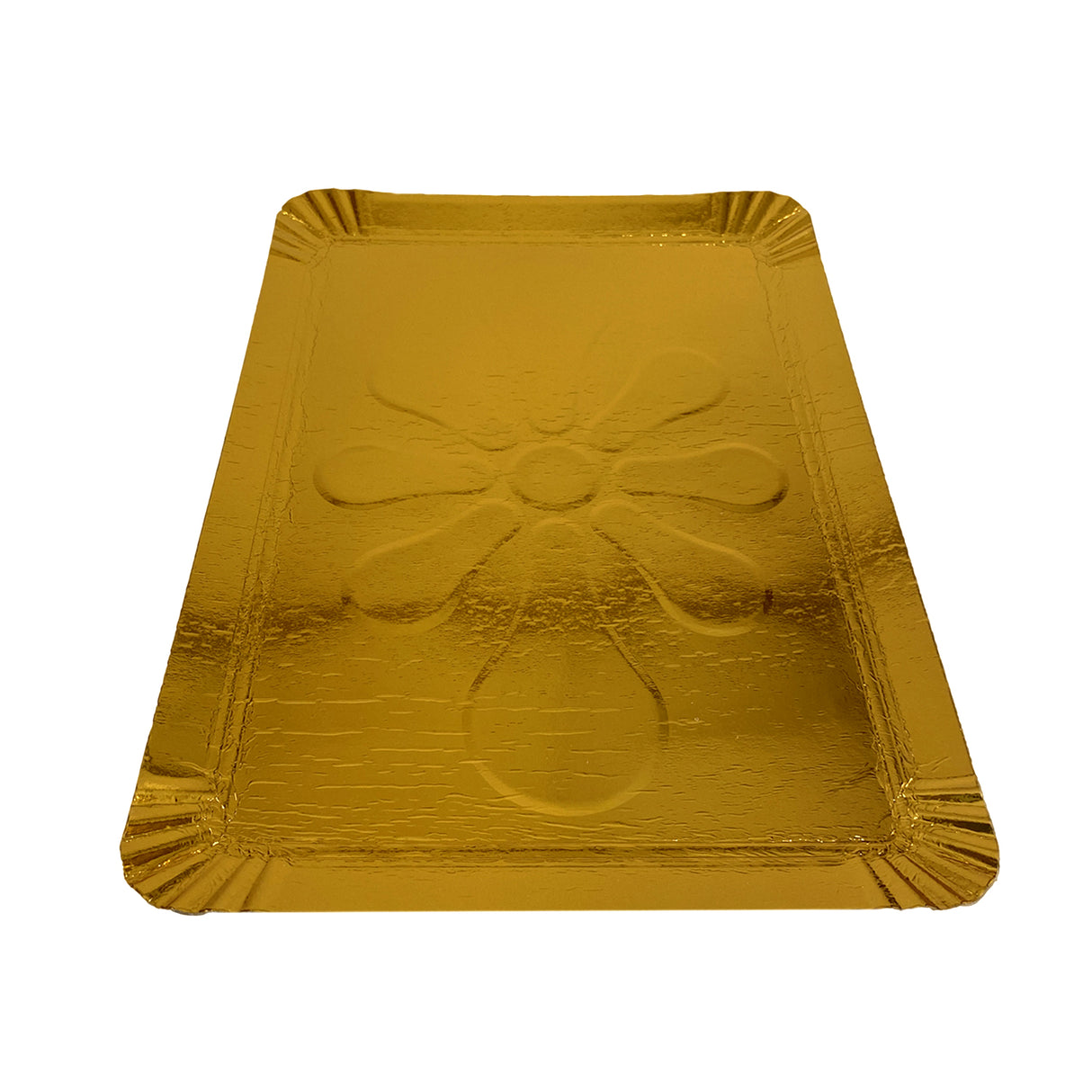 Tăviță pentru prăjituri, din carton, T8, auriu, 23x16 cm, (100buc/set)