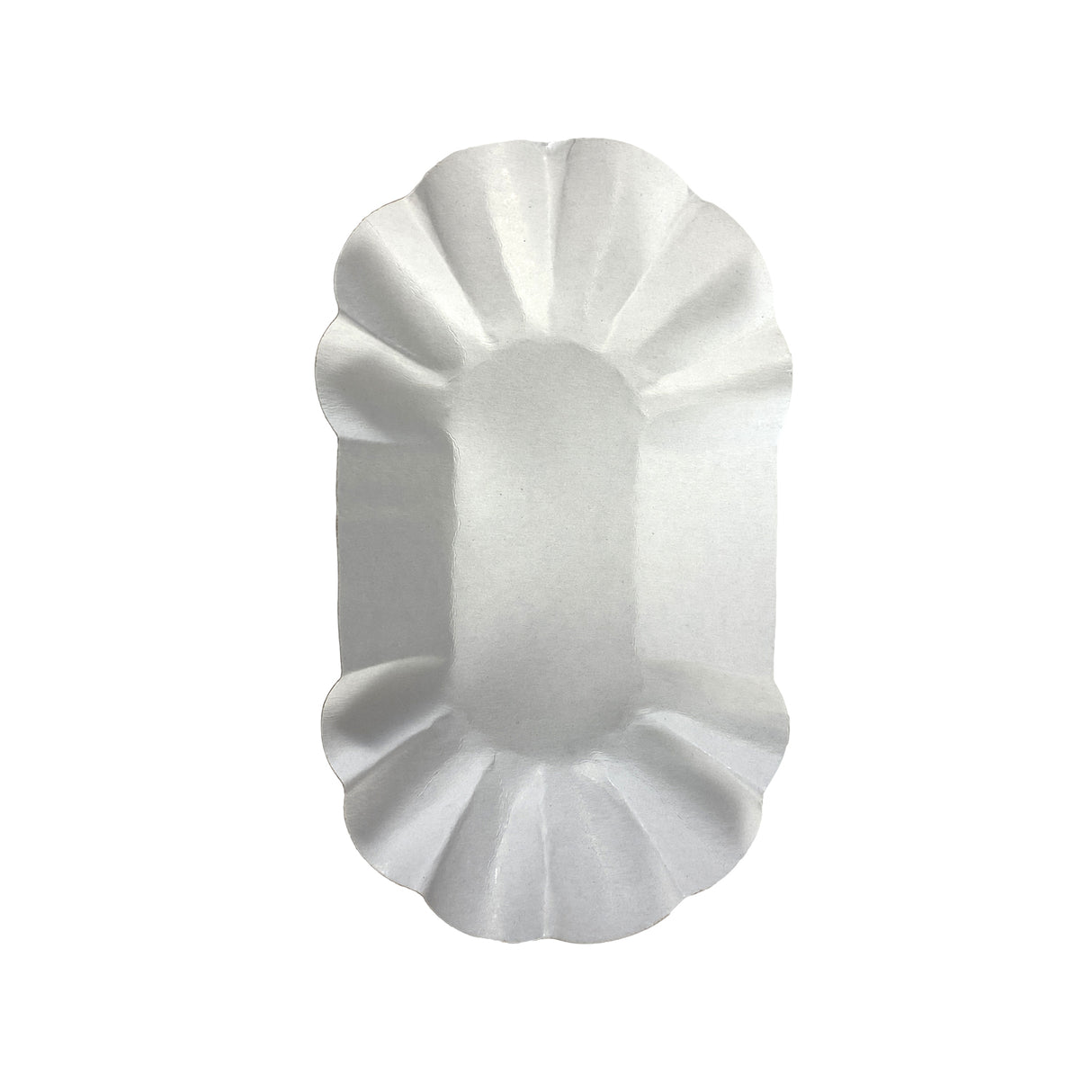 Tăviță pentru prăjituri, ovală, alb, 12x5 cm, (100buc/set)