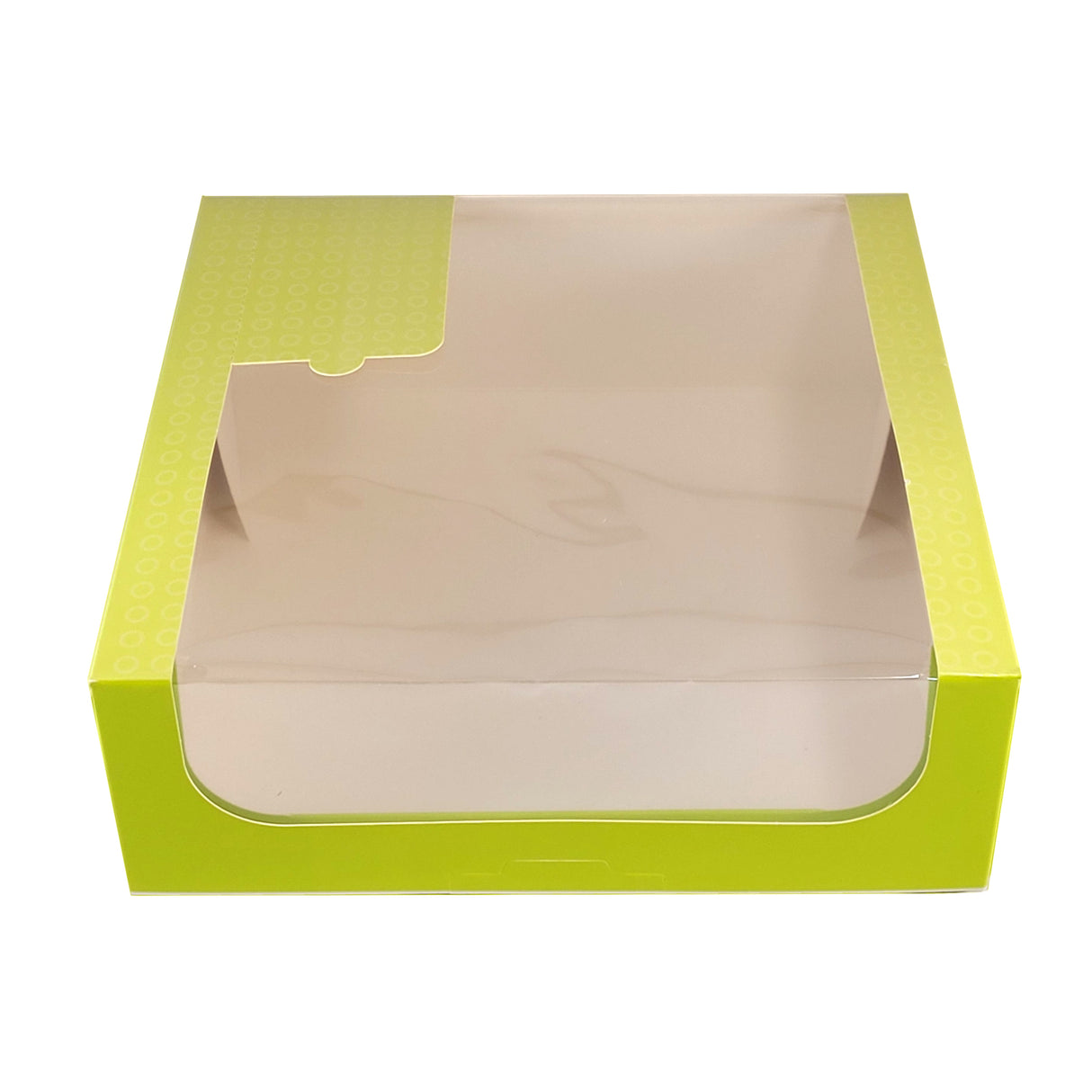 Cutie pentru prăjituri, HAUTE VISION, cu fereastră, verde, 28x28x10cm