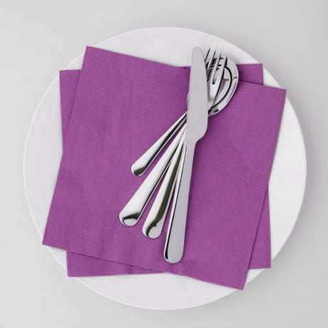 Servetele MANK  Violet/aubergine, 40x40 cm, impaturite in 8 pliuri, (100buc/set)