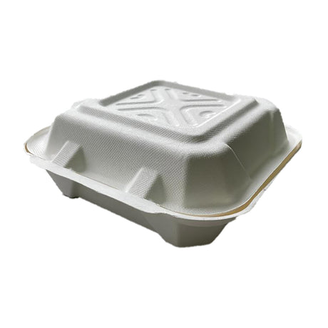 Caserola pentru catering, 3 compartimente, biodegradabilă, 21x21 cm, (50buc/set)