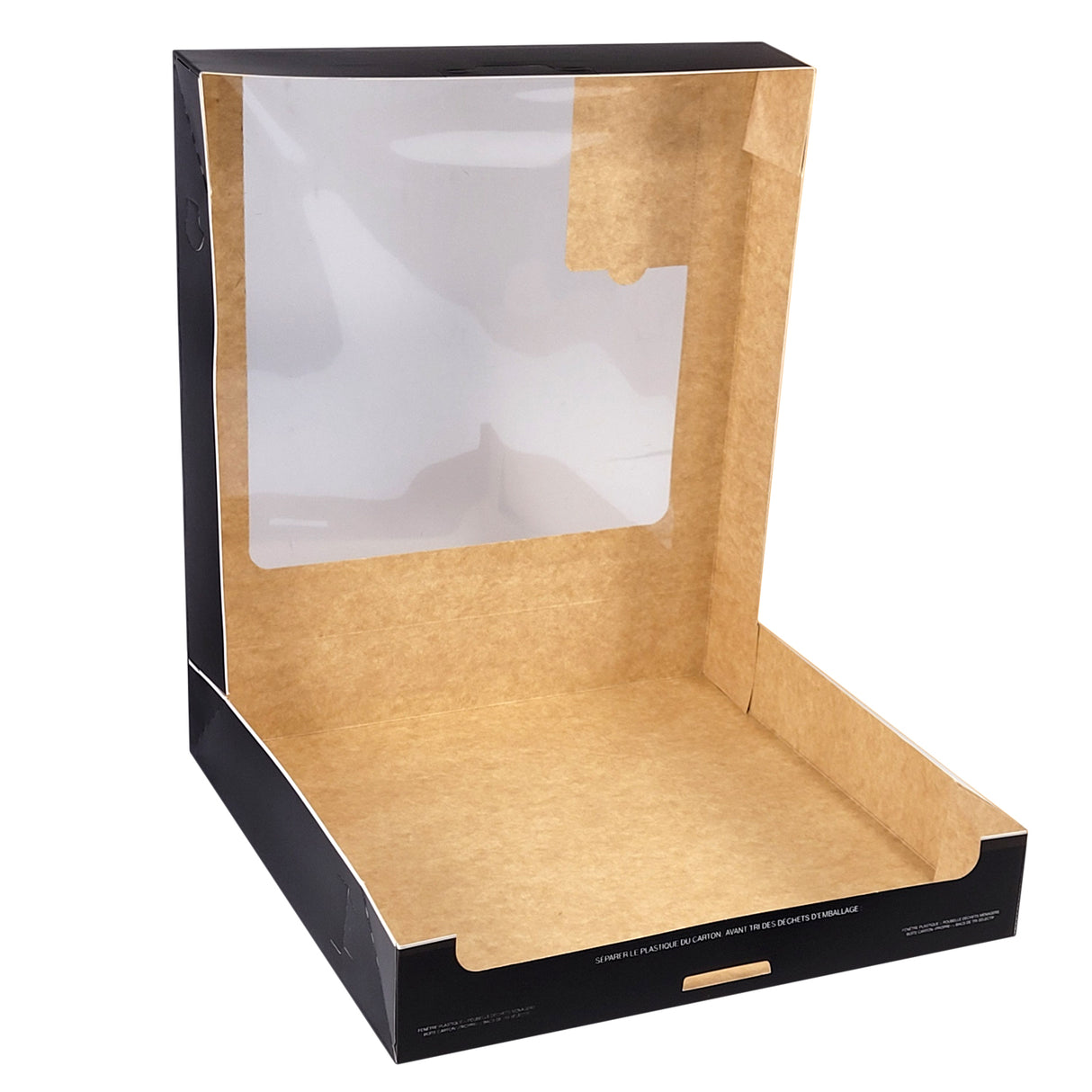 Cutie pentru prăjituri, NOIRE, cu capac atașat, margini negre, 28x28x5cm