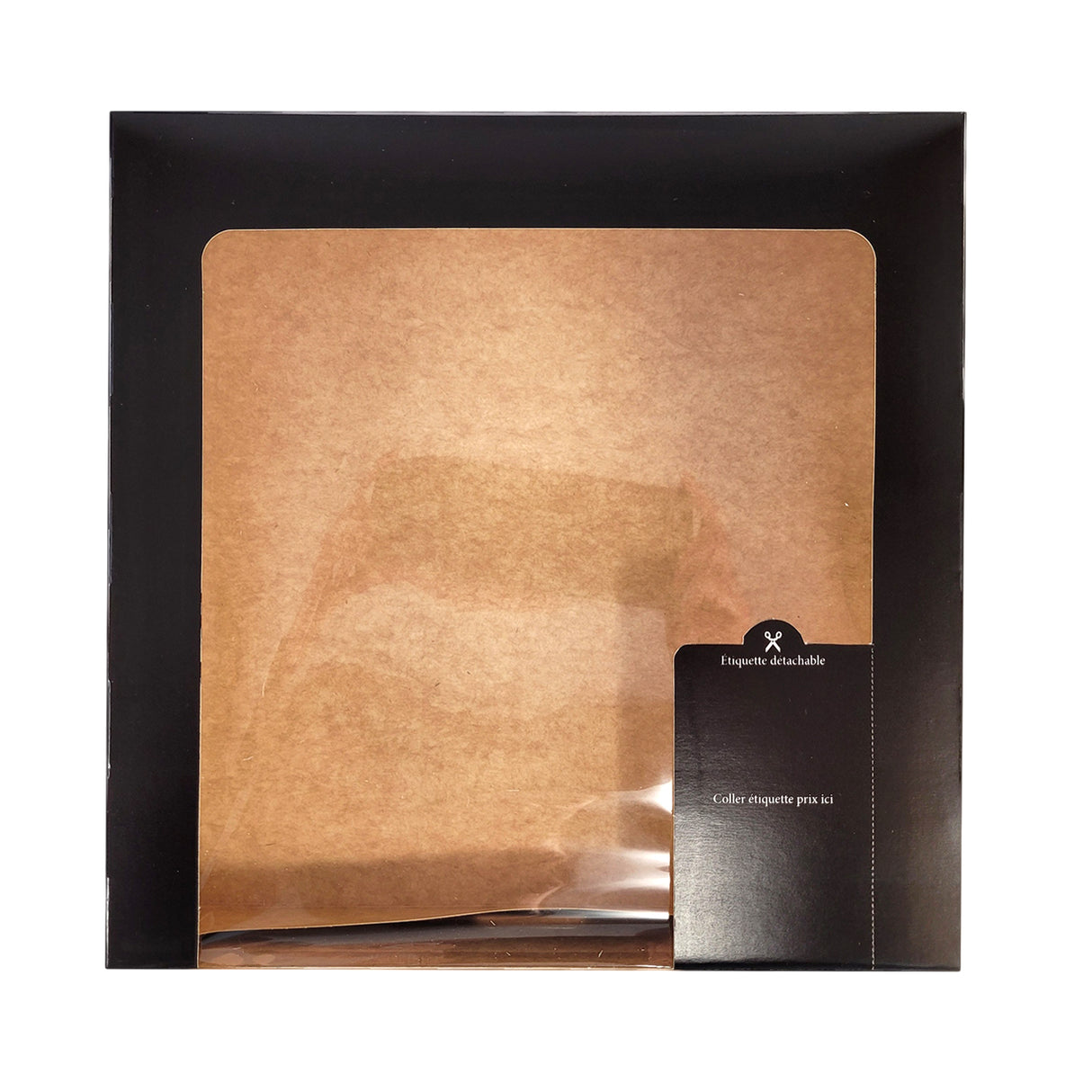 Cutie pentru prăjituri, NOIRE, cu capac atașat, margini negre, 28x28x5cm