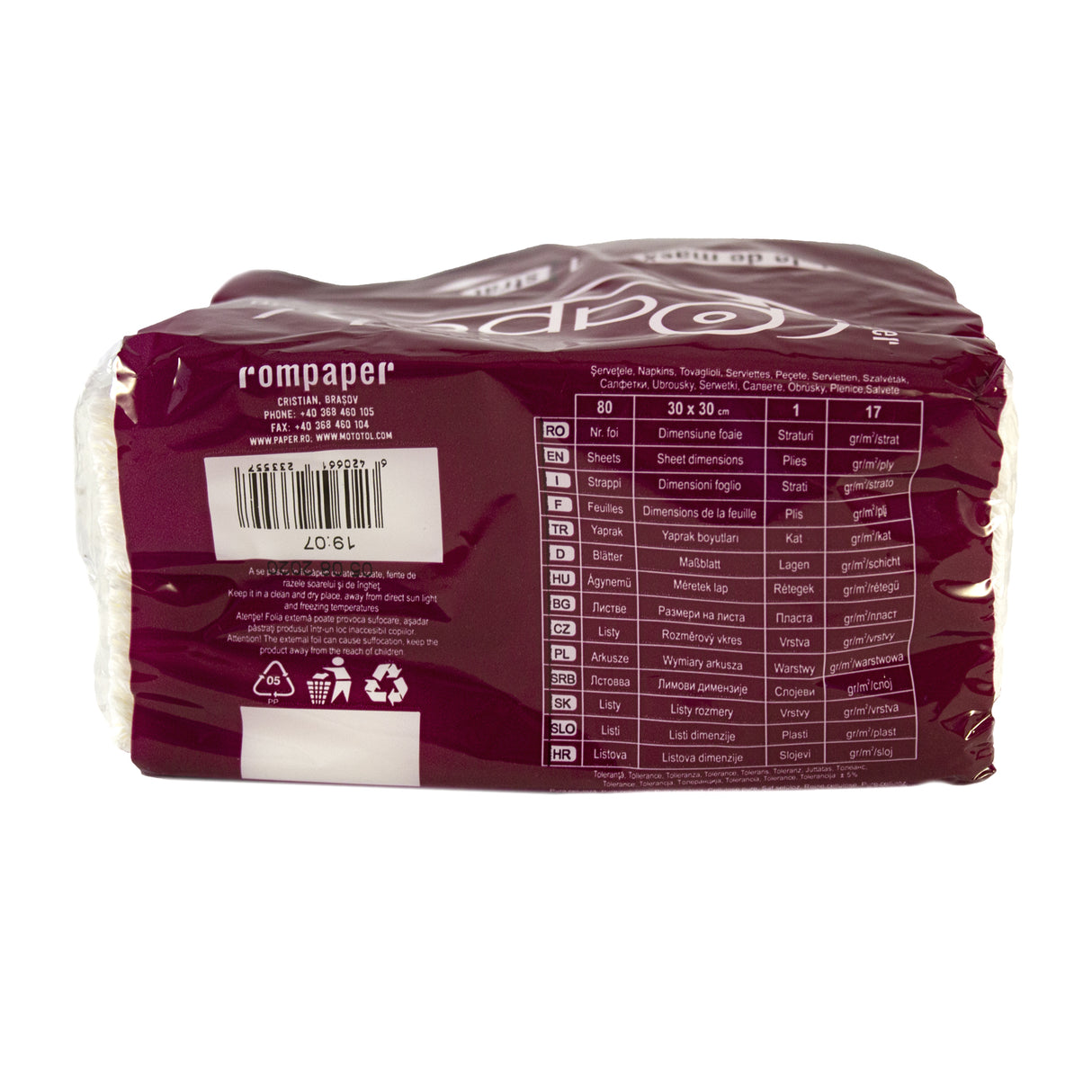 Servetele Papely, 30x30 cm, (80buc/set)