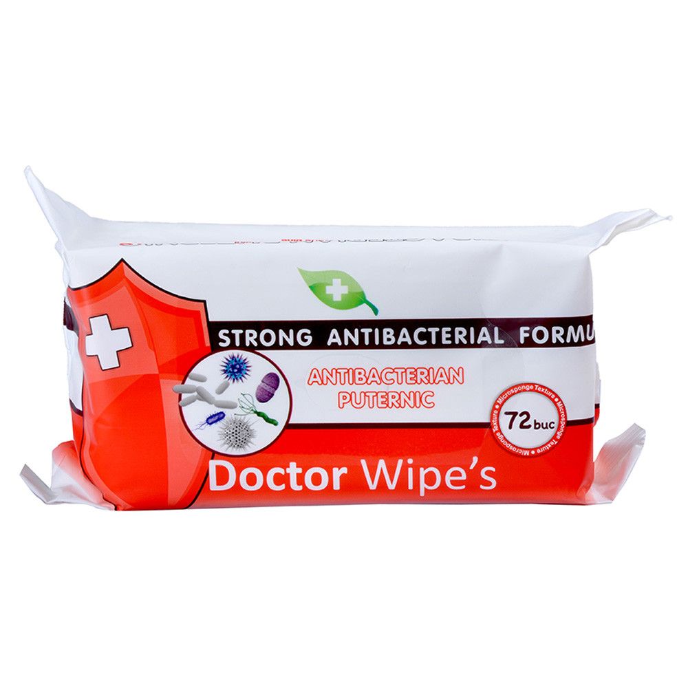 Servetele dezinfectante Dr Wipes antibacteriene cu aviz biocid