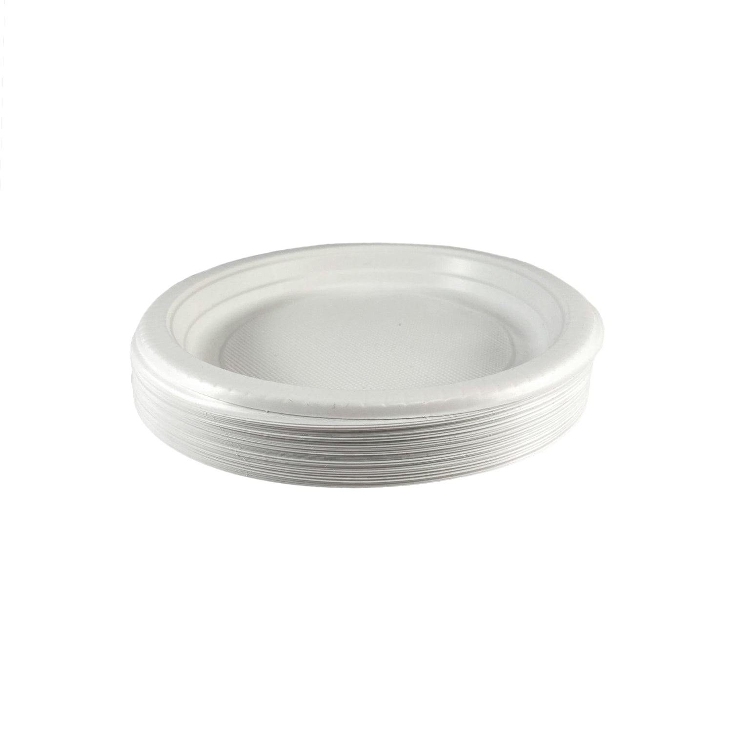 Farfurie din plastic (PP) de unica folosinta, alb, 21 cm, (50buc/set)