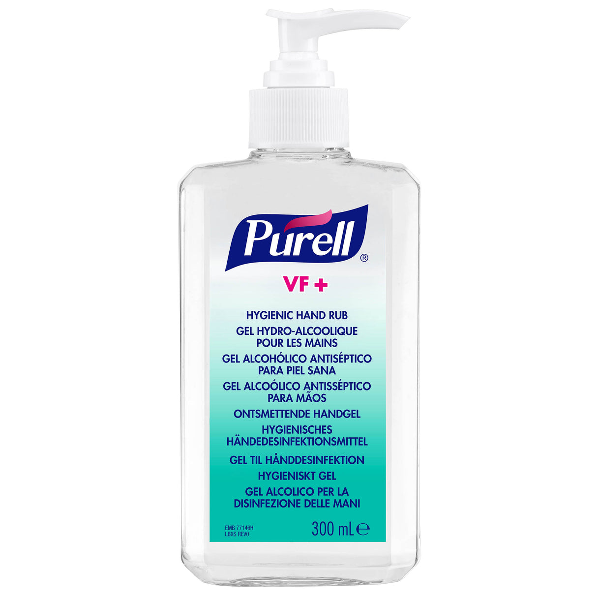 Gel antibacterian dezinfectant PURELL 300ml cu pompita si aviz biocid de la MS (Ministerul Sanatatii)