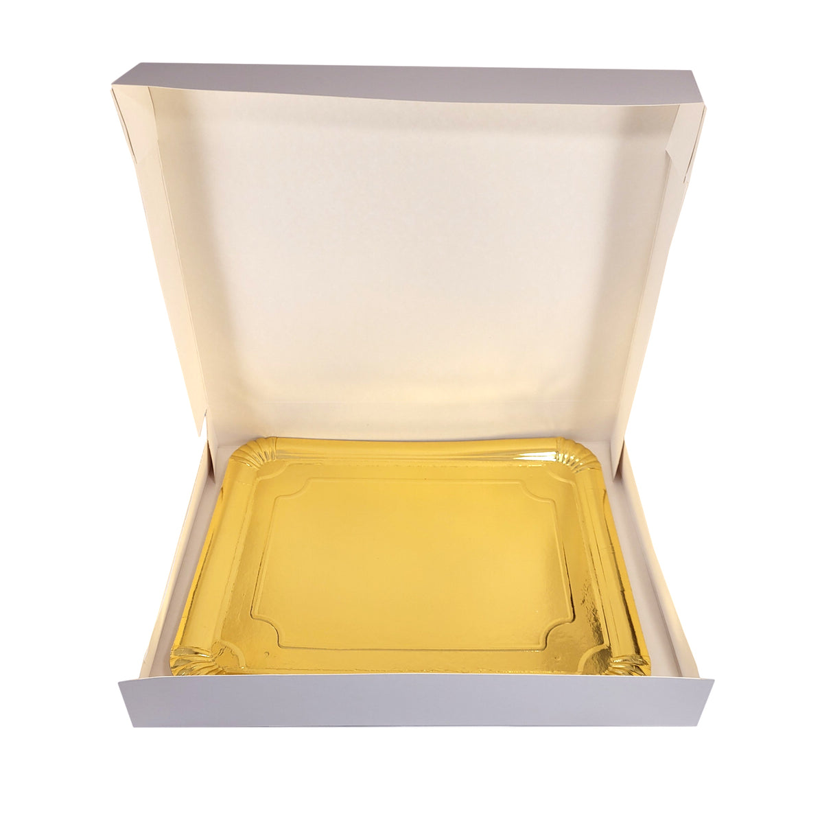 Cutie pentru prăjituri, BLANC, cu capac atașat 43x33x6 cm