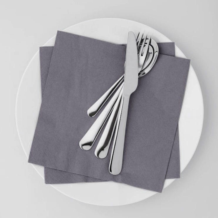 Servetele Mank Tissue, gri, 33x33 cm, pliat in 8, ecologice, biodegradabile, (100buc/set)