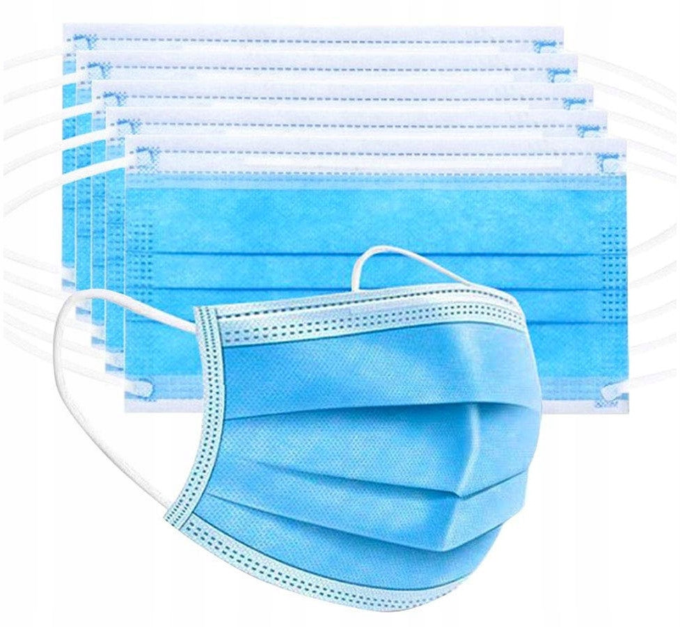 Masca chirurgicala profesionala medicala, 3 pliuri, cu elastic, diverse culori, (50buc/set)