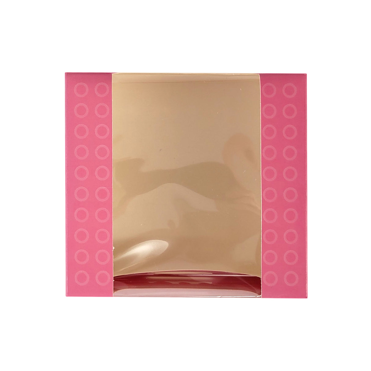 Cutie pentru prăjituri, HAUTE VISION, cu fereastră, roz, 13x12x5 cm