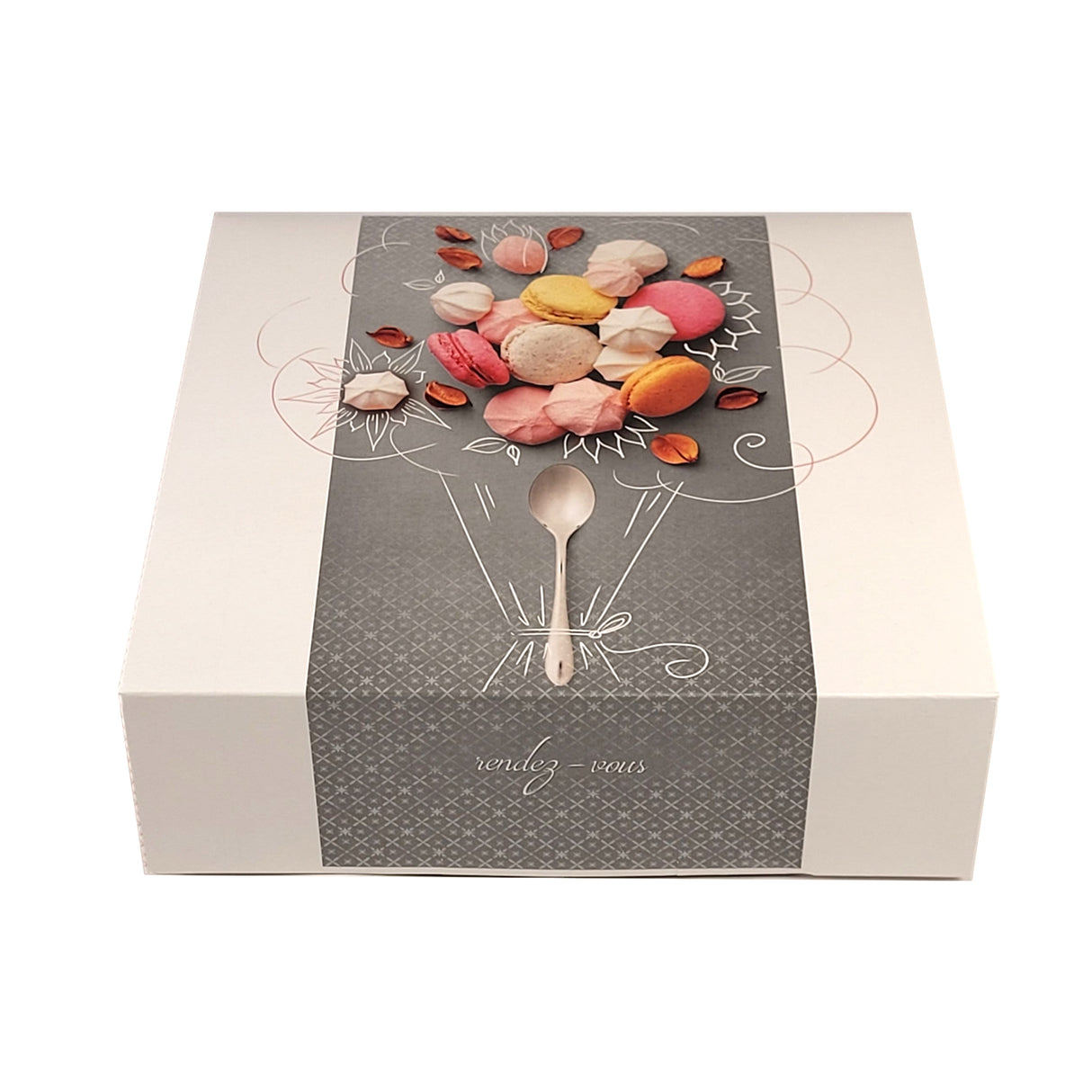 Cutie pentru prăjituri Rendez Vous, cu capac atașat, 25x25x8cm