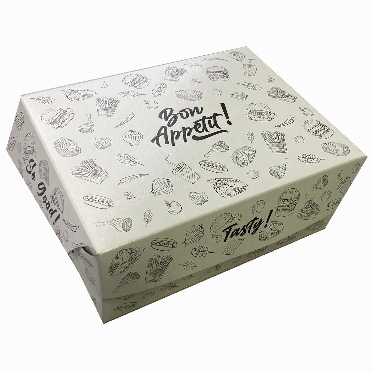 Cutie pentru catering, din carton, 16x13.5x6cm, model urban, 10kg/ set