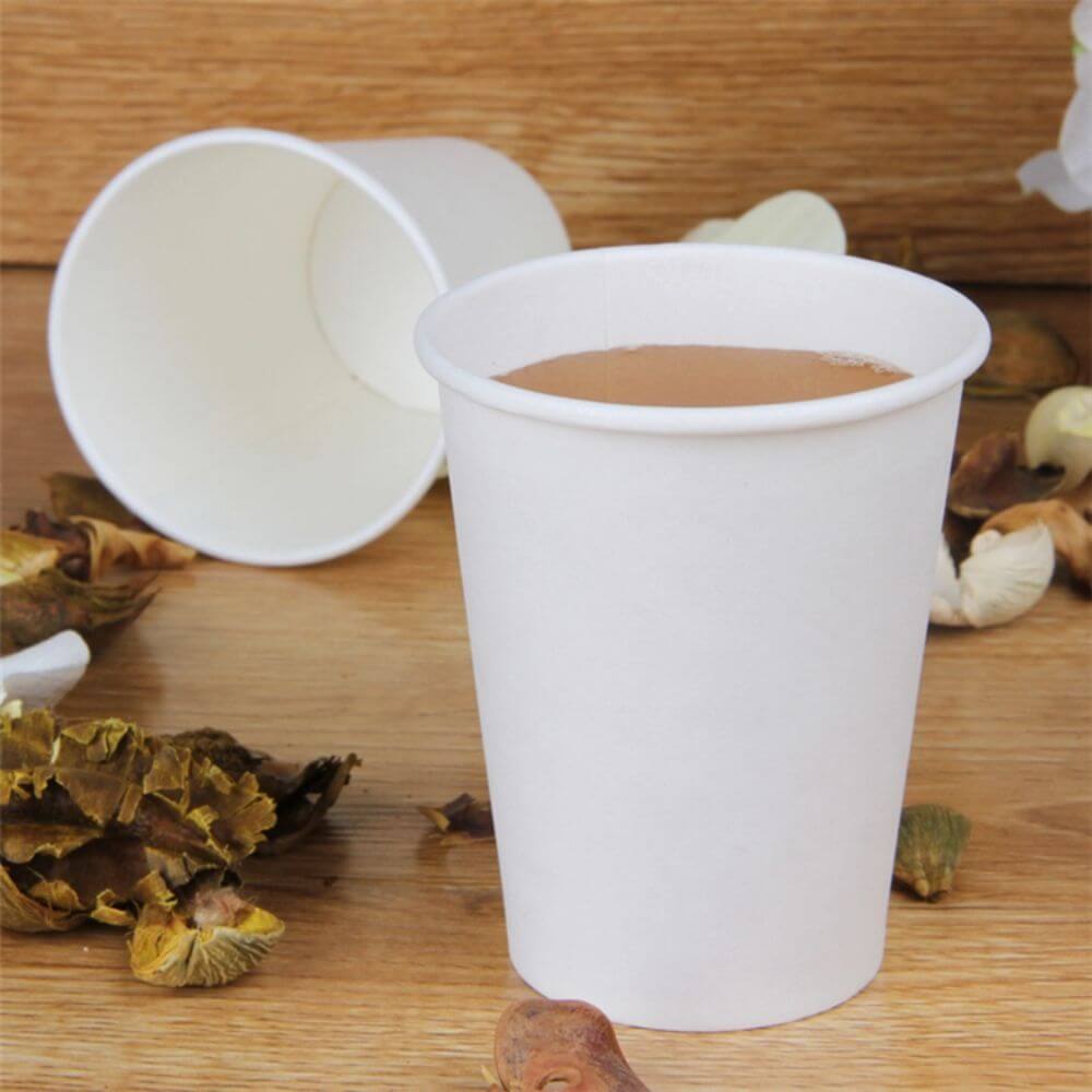 Pahare din Carton 12 Oz Model Alb 350 ml, (50buc/set)