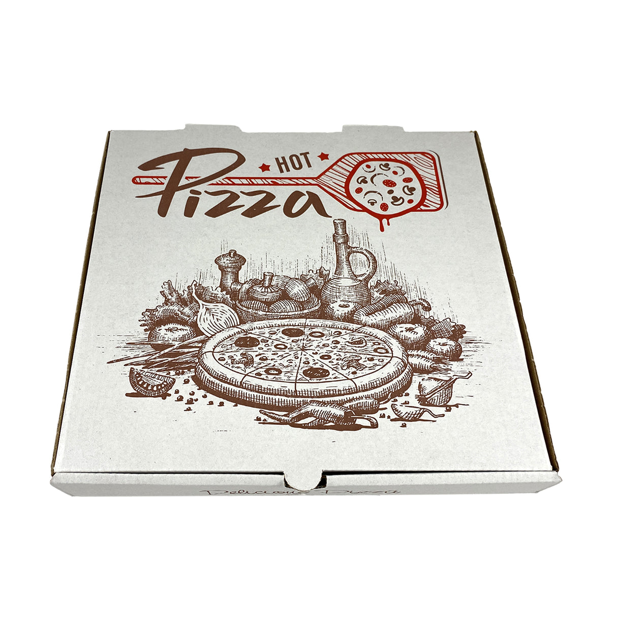 Cutie pentru pizza, alba 25x25 cm, (100 buc/set)