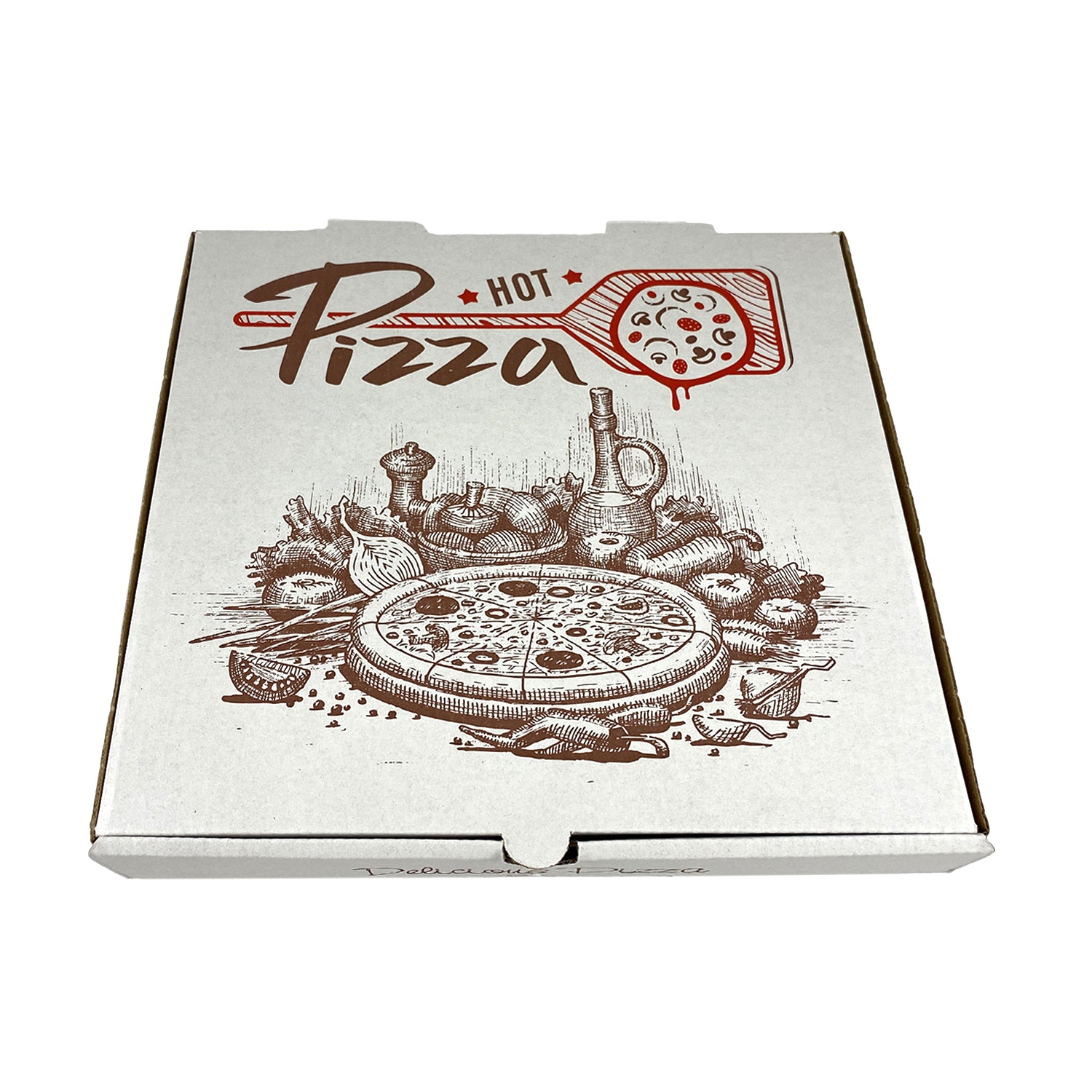 Cutie pentru pizza, alba 25x25 cm, (100 buc/set)