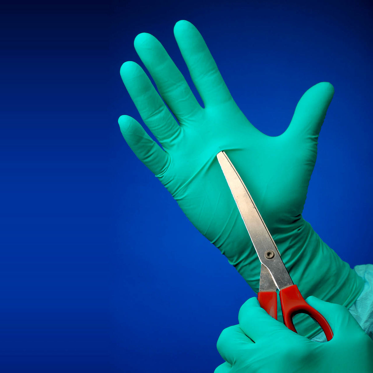 Manusi super rezistente, lungi, nitril, turcoaz, marimea XL, TOUCHnTUFF ANSELL, nepudrate, de unica folosinta, (100buc/set)