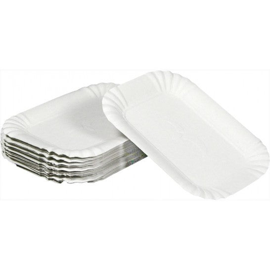 Tăviță pentru prăjituri, din carton, T8, alb, 23x16c, (100buc/set)