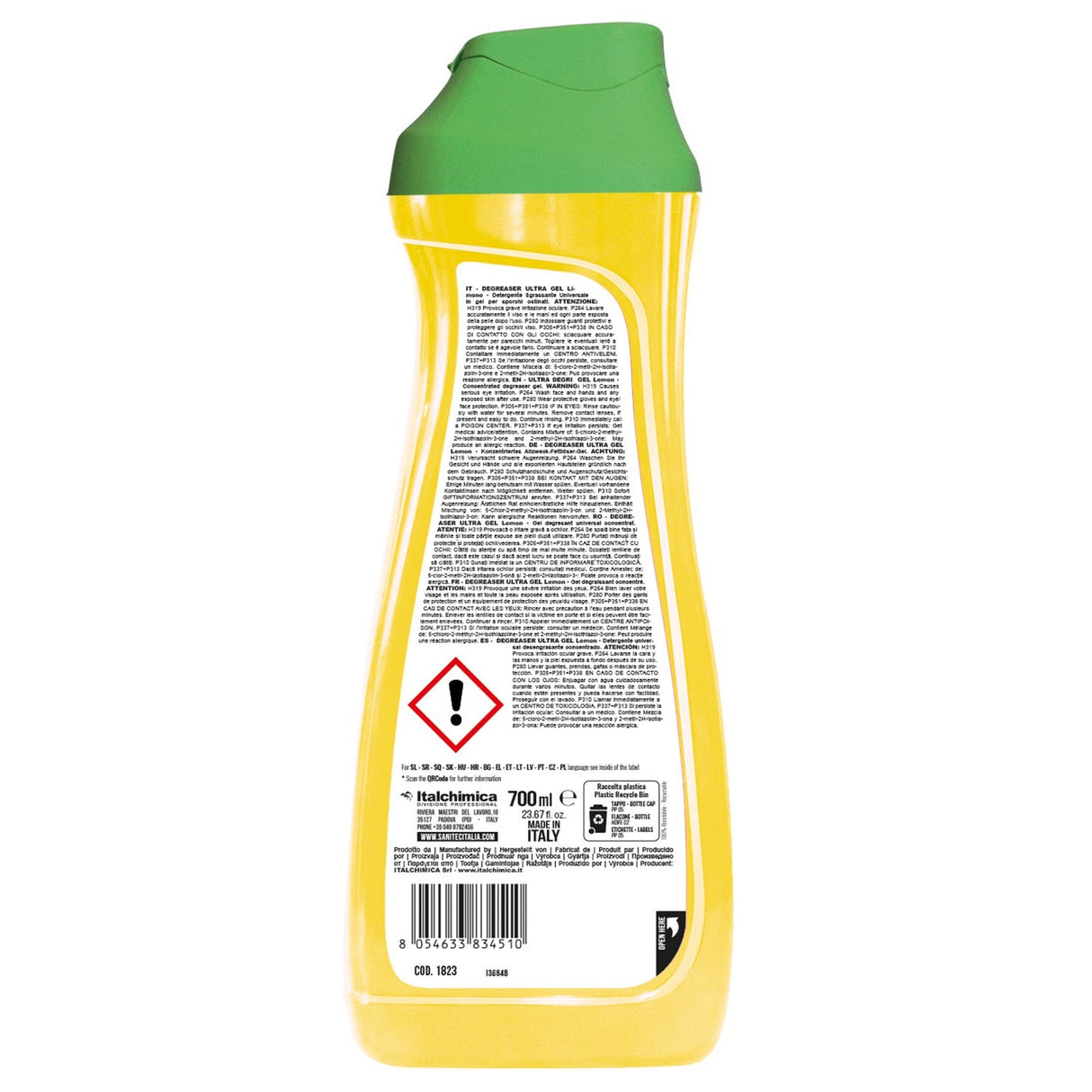 Degresant gel solutie universala, Sanitec Sgrassatore, lamaie, 700 ml