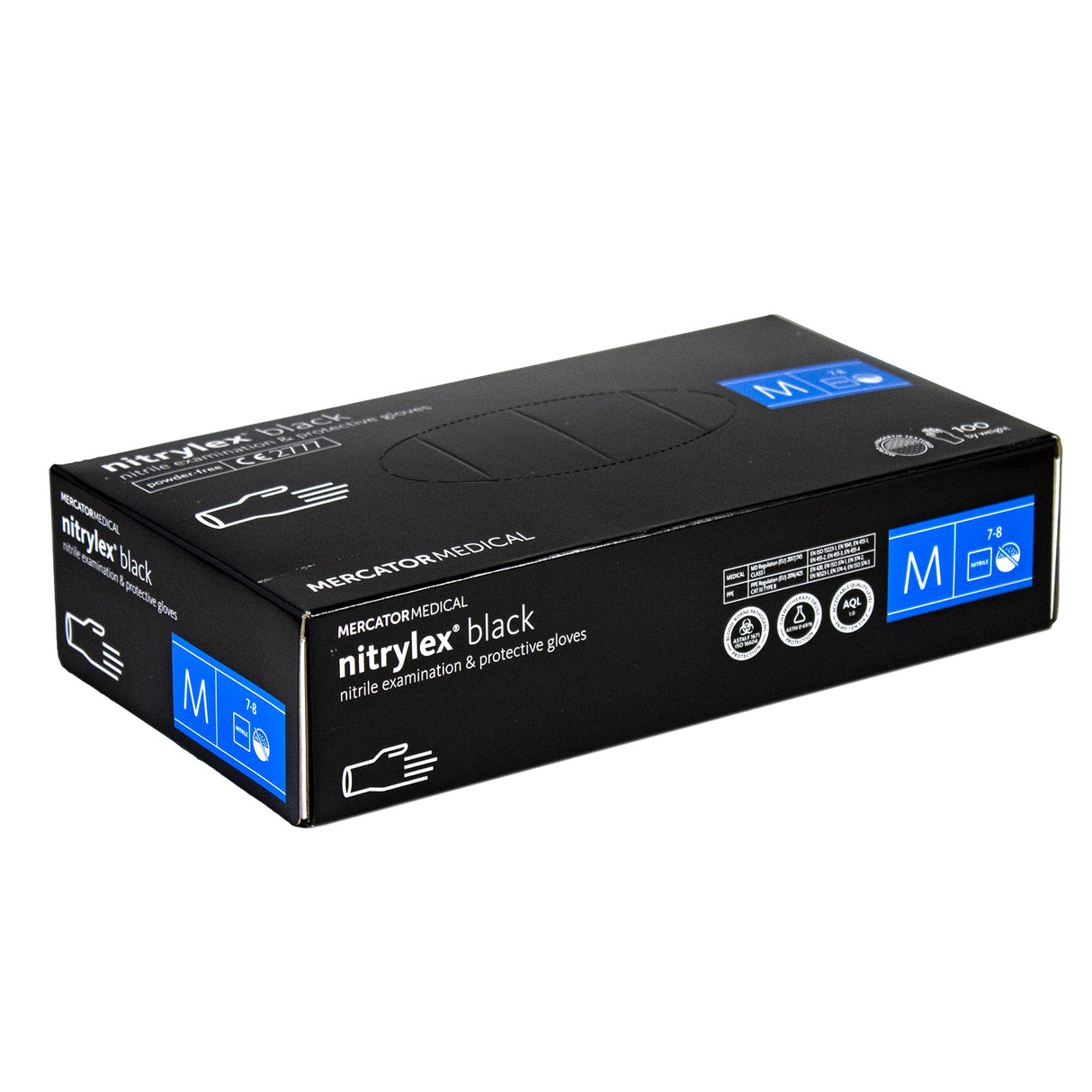 Manusi, Nitrylex, negre, marimea M, (100buc/set)