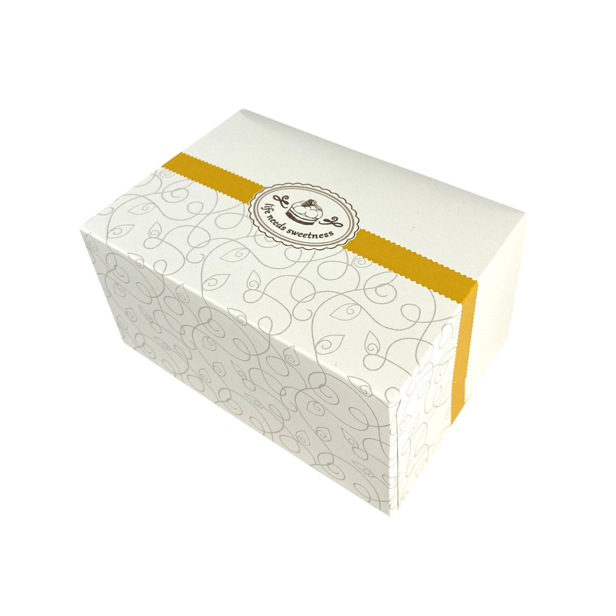 Cutie pentru prăjituri, Diamond, alb, 14x10x7,5 cm