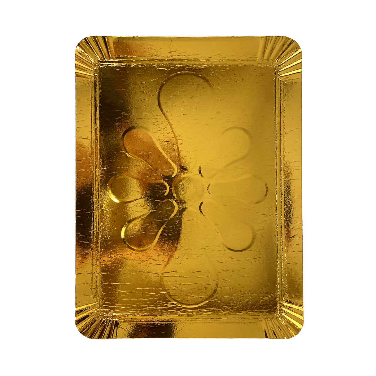 Tăviță pentru prăjituri, din carton, T8, auriu, 23x16 cm, (100buc/set)