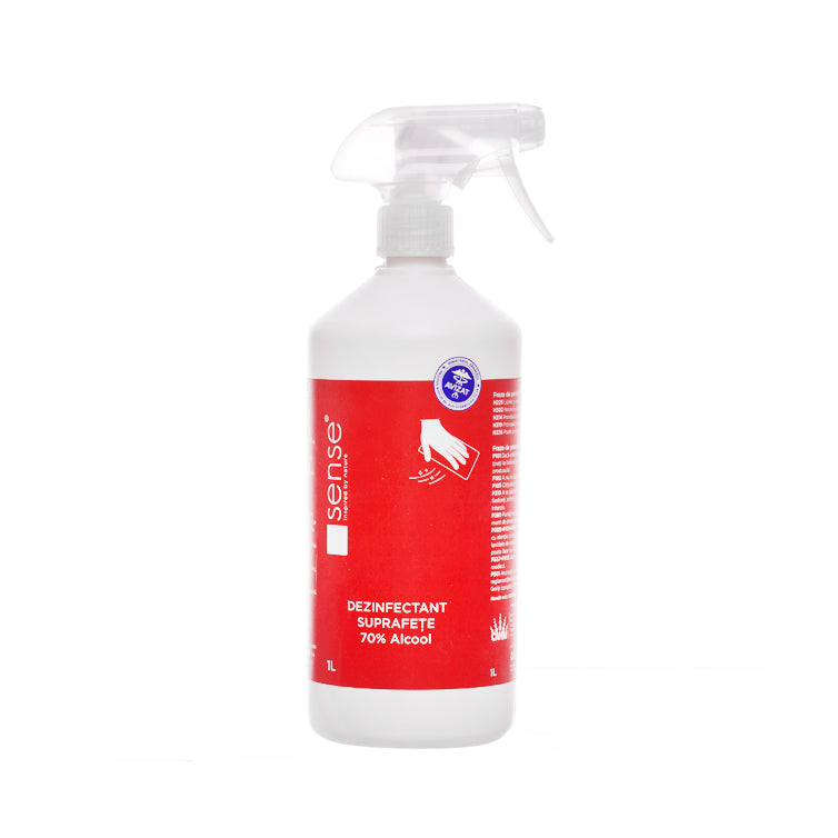 Dezinfectant Sense 1 L, Multisuprafete virucid, 70% alcool etilic