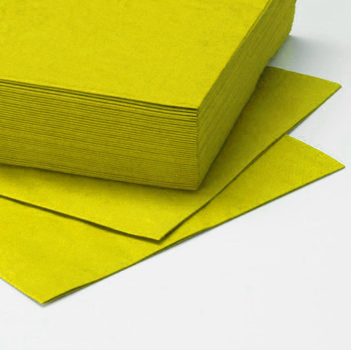 Servetele MANK Tissue galben, 40x40 cm, impaturite in 4, (100buc/set)