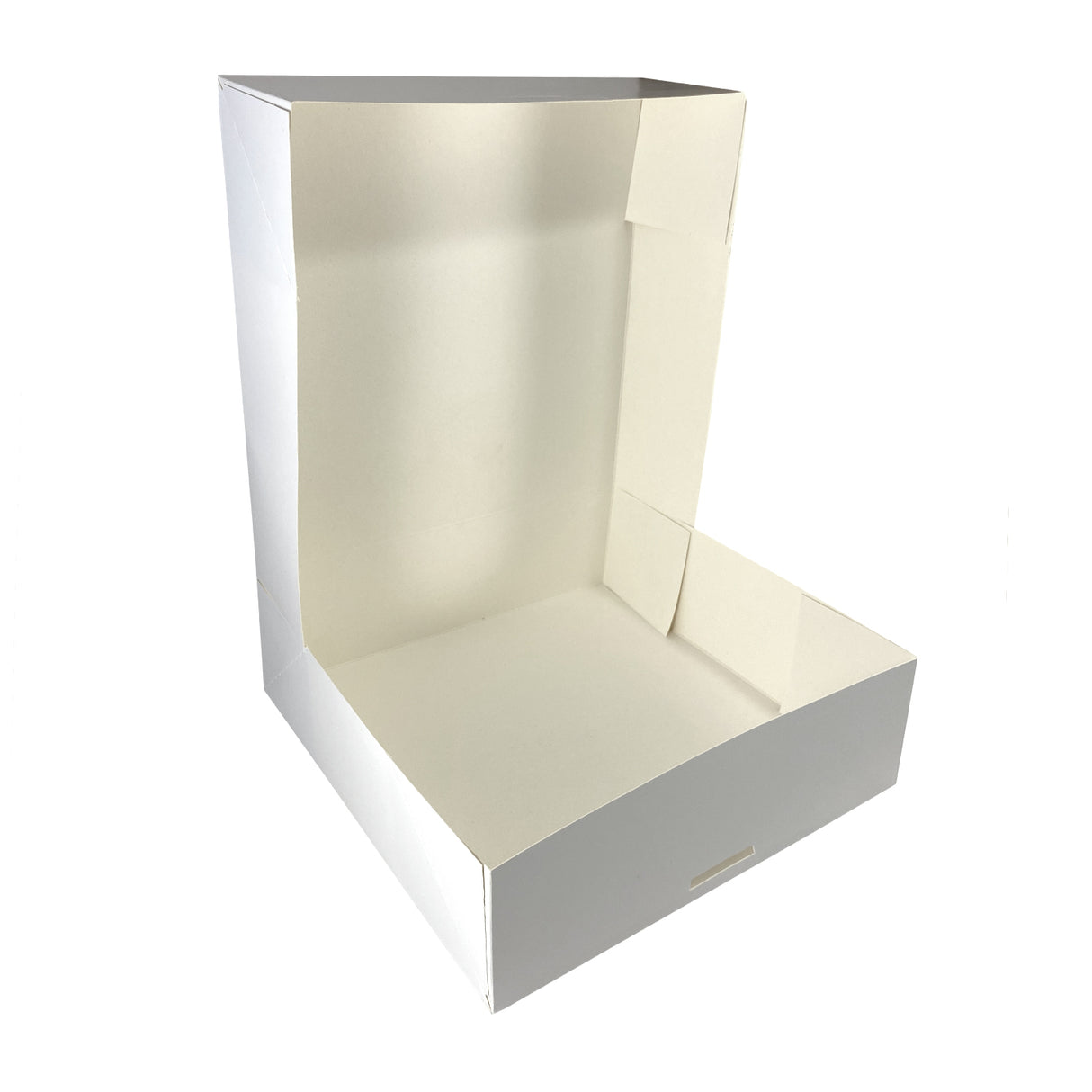 Cutie pentru prăjituri, BLANC, cu capac atașat, 25x25x8 cm