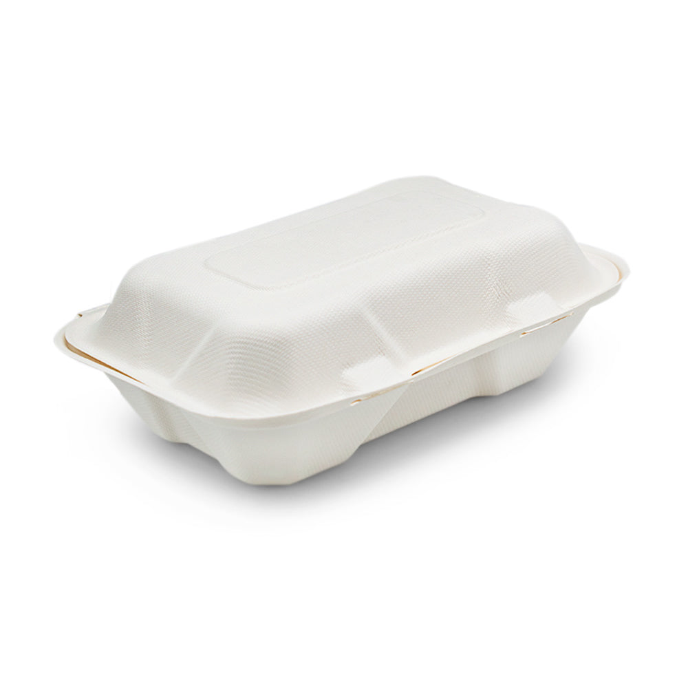 Caserolă pentru catering, capac atașat, biodegradabilă, 23x15x9 cm, (50buc/set)