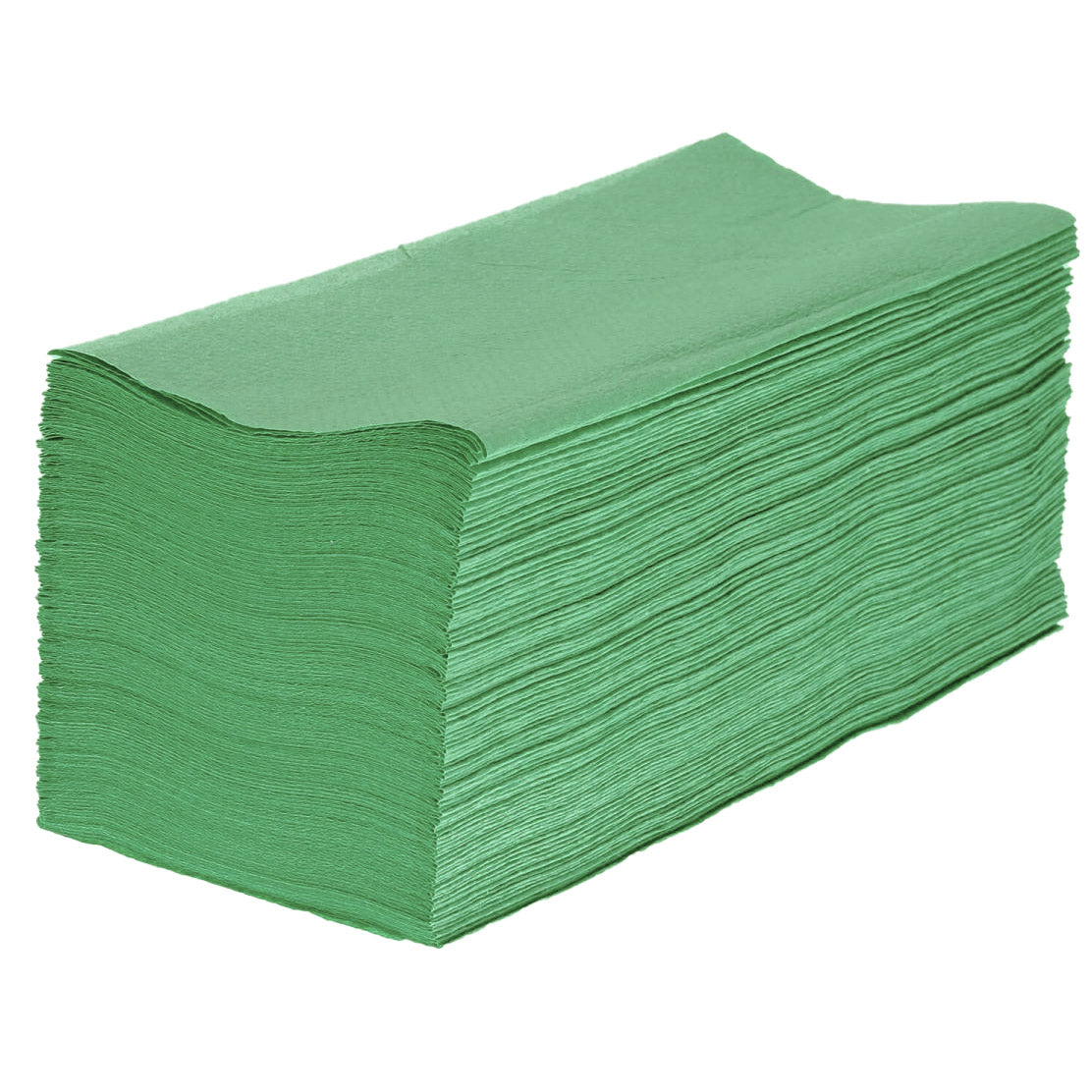 Bax Prosop hartie pliat Z, 1 strat, 25x23 cm, verde, pachet, (20 pachete/bax)