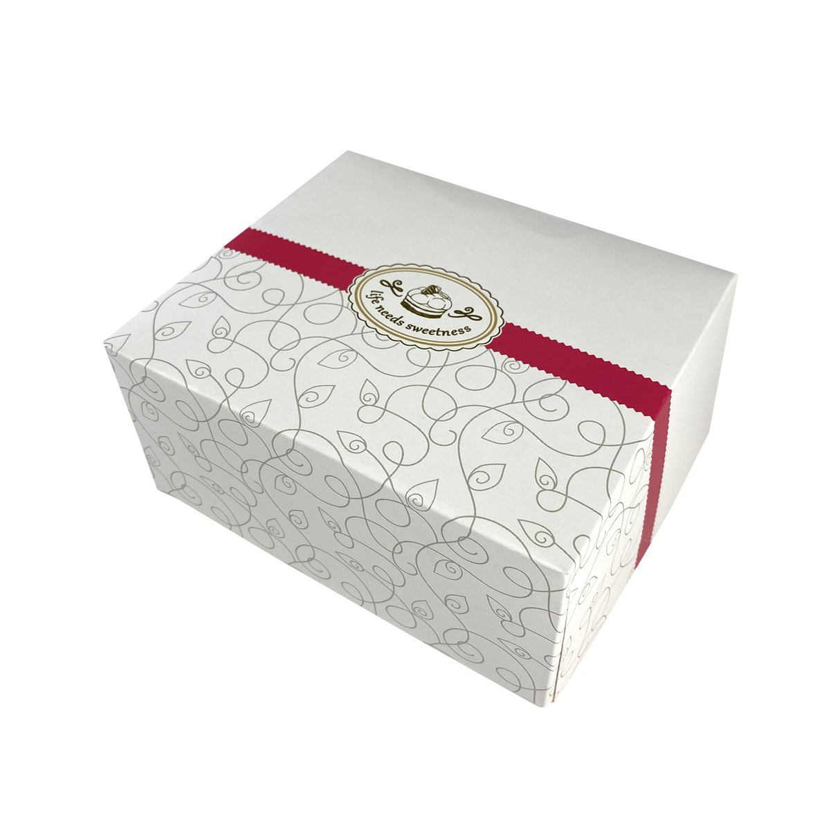 Cutie pentru prăjituri, Diamond, alb, 16x14x8 cm