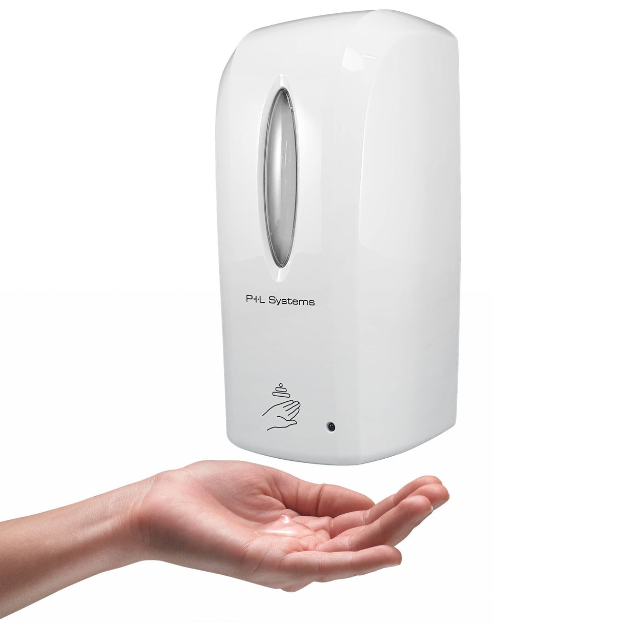 Dozator automat cu reumplere pentru dezinfectant P+L SYSTEMS 1L sau pentru sapun lichid