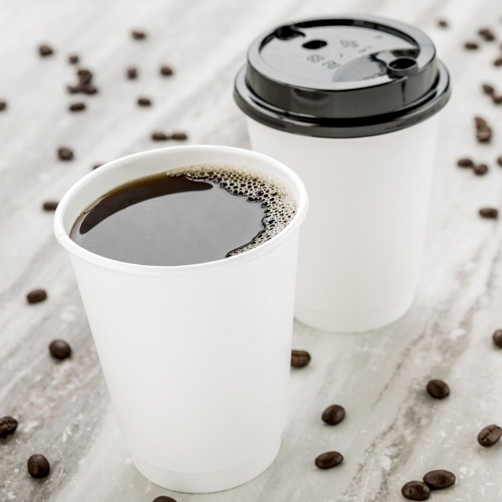 Pahare din Carton 12 Oz Model Alb 350 ml, (50buc/set)