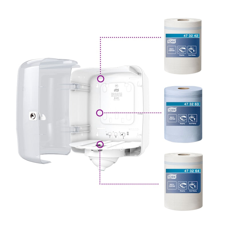 Dozator Tork Reflex™ cu Derulare Centrală Alb M4