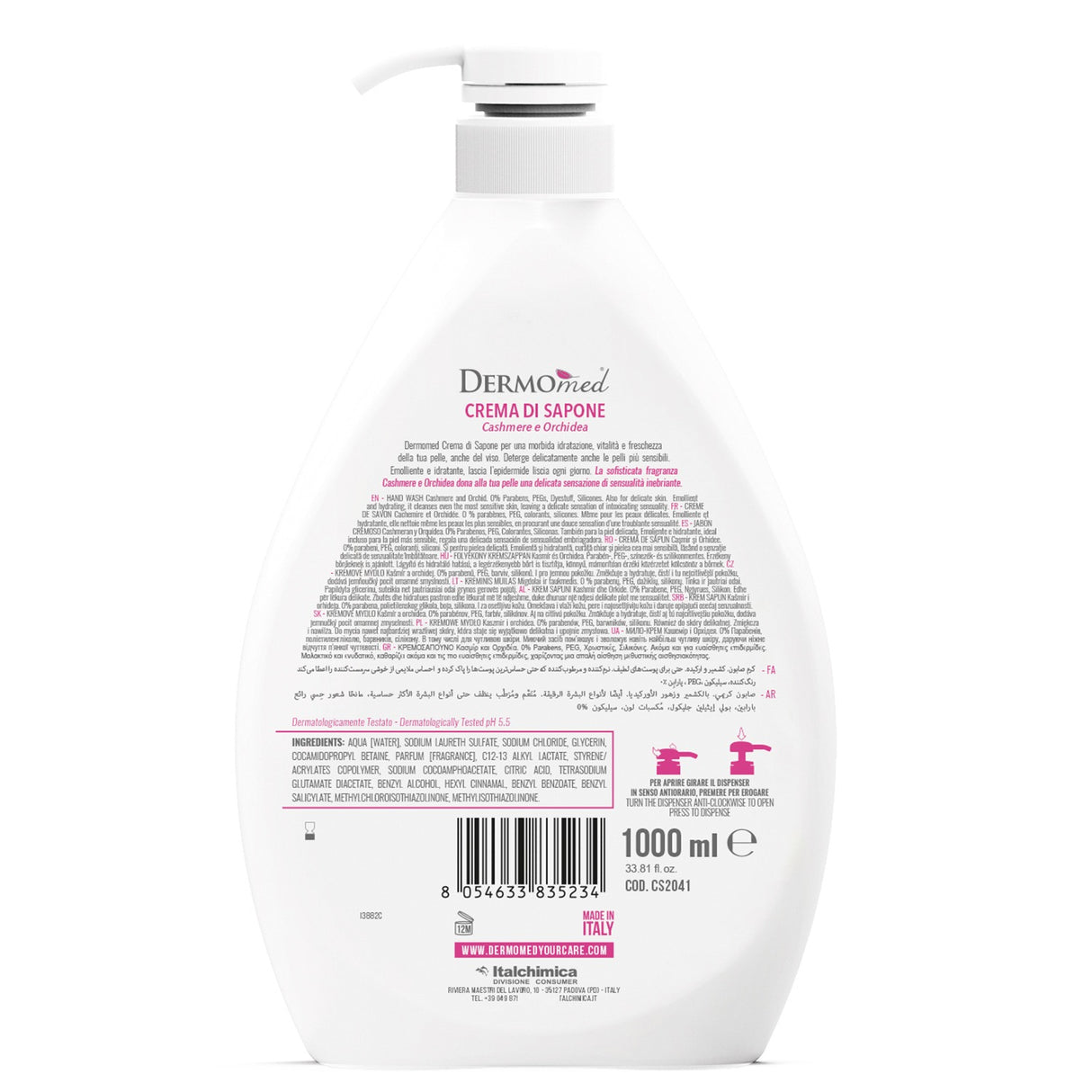 Sapun lichid, casmir si orhidee, Dermomed, 1 L