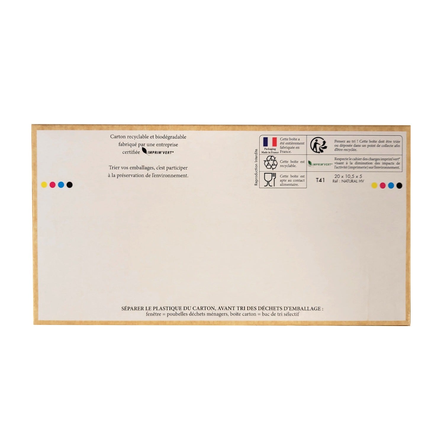 Cutie pentru prajituri, kraft, cu fereastra transparenta, 20x10.5x5cm