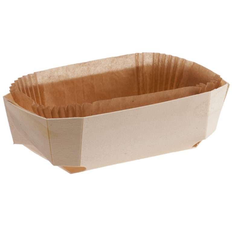 Forma de copt, pentru cozonac, din lemn cu chesă 25x11.5x7.5cm