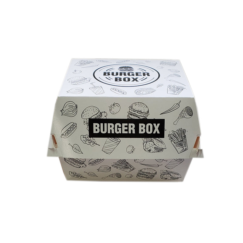 Burger Box, din carton, 11.5x11.5x9cm, M, model urban